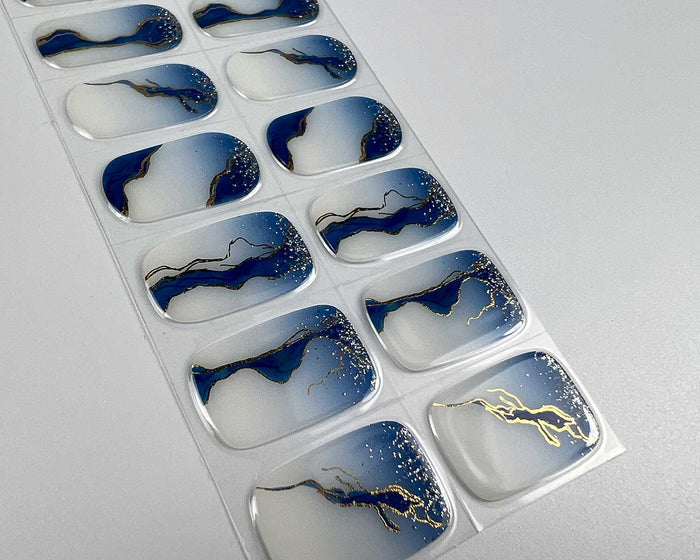 Opal Freeze gel nail wraps, close-up detail