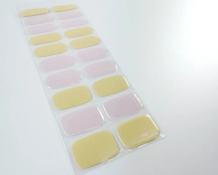 Pink Lemonade semi-cured gel nail wraps, angled view