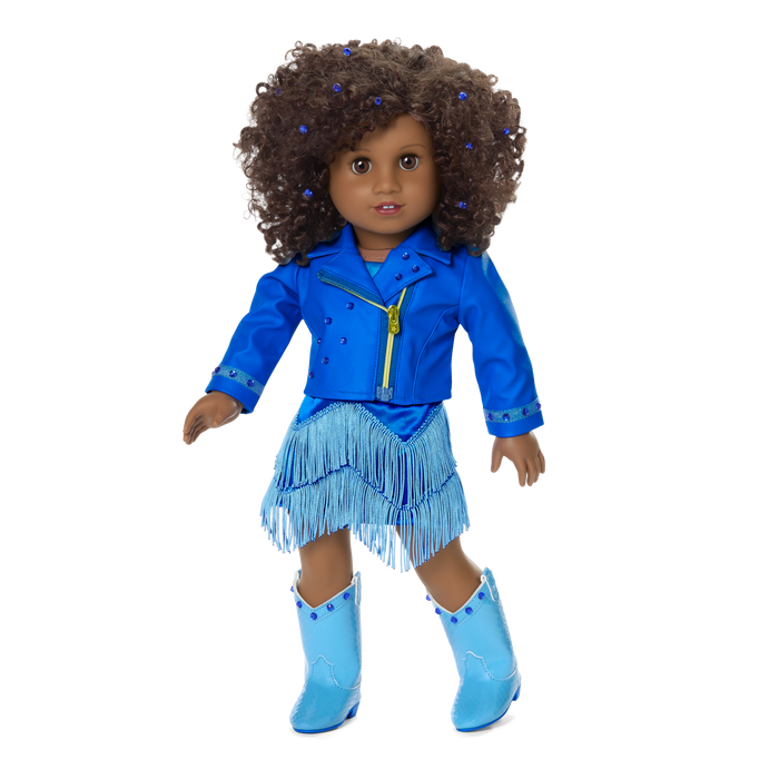 September Sapphire Sparkle Outfit for 18-inch Dolls