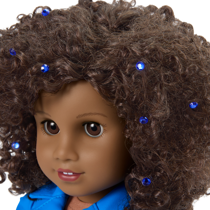 September Sapphire Sparkle Outfit for 18-inch Dolls