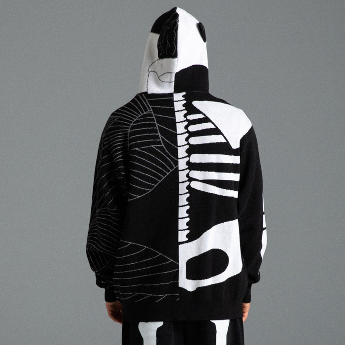 RIPNDIP Skelly Nerm Knit Hoodie (Black/White)