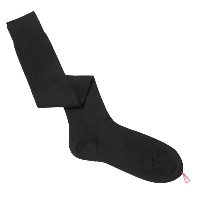 A pair of KirbyAllison.com Sovereign Grade Lana Pura Super-Fine OTC 100% Wool Socks on a white background.