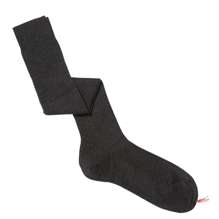 A pair of Sovereign Grade Lana Pura Super-Fine OTC 100% Wool Socks by KirbyAllison.com on a white background.