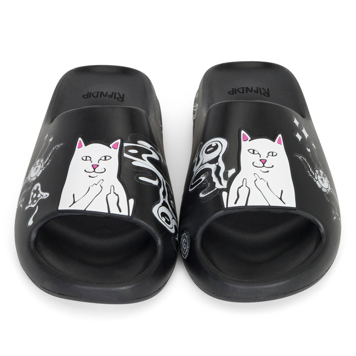 RIPNDIP Space Walk Cloud Slides (Black)