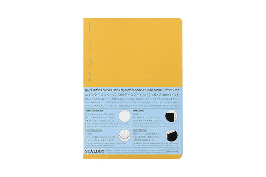 Stalogy 365Days Notebook - A5 - Dot Grid - 368 Pages - Yellow