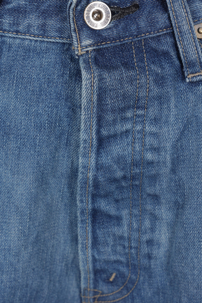 Structure wide-leg jeans in denim