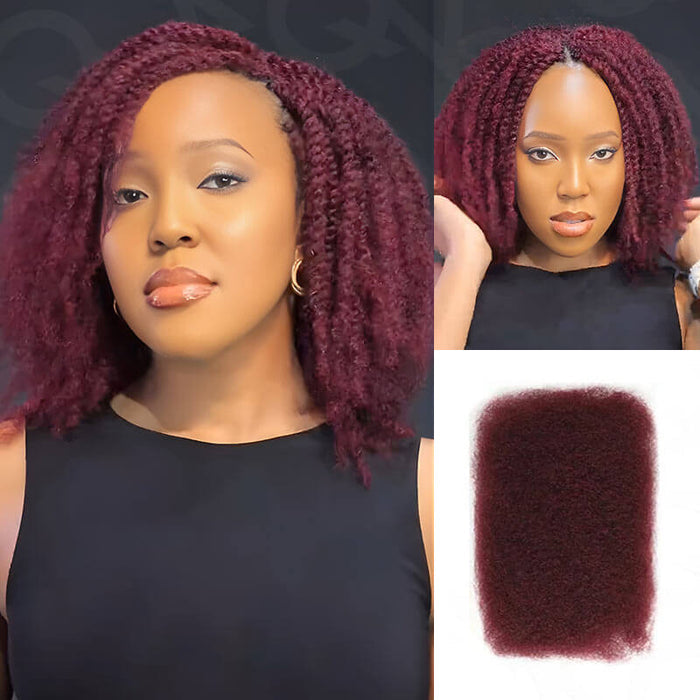 short mini twists done with qvr afro kinky bulk hair