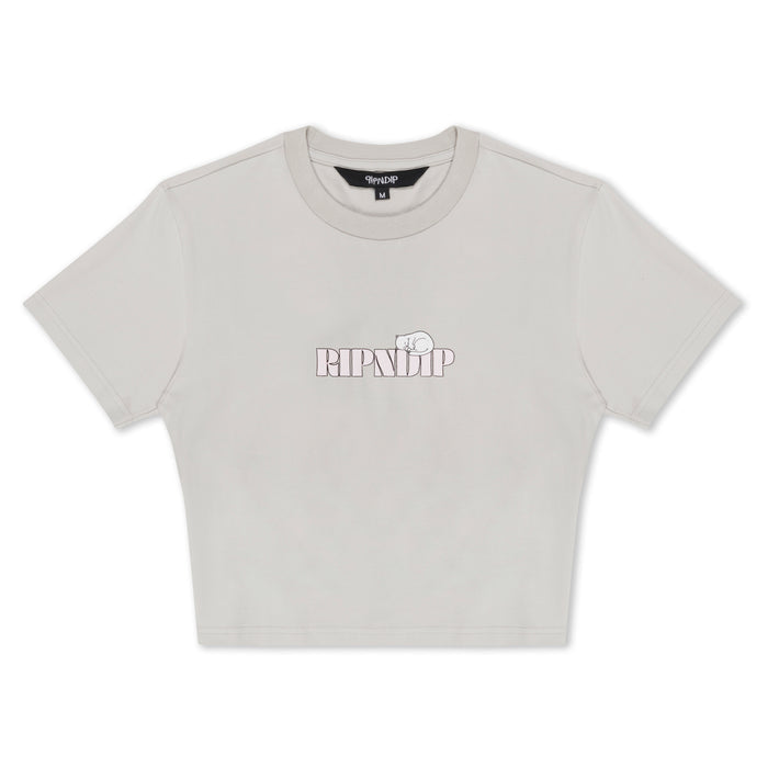 RIPNDIP Taste Like Nerm Cropped Baby Tee (Grey)