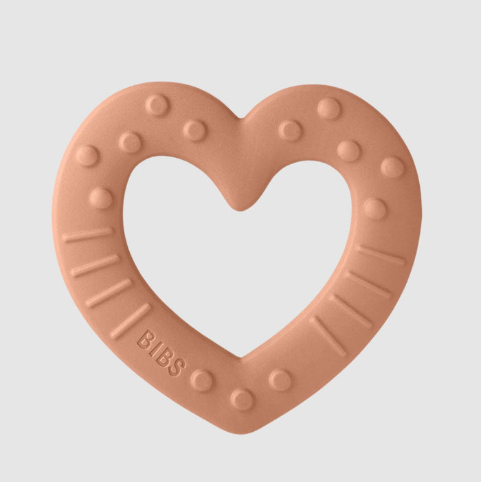 Teether - Heart - Peach Sunset
