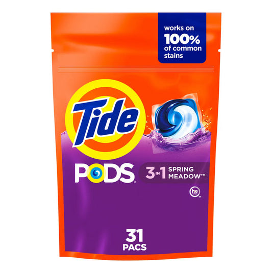 Tide Spring Meadow Pods HE Compatible Laundry Detergent - 31 pods