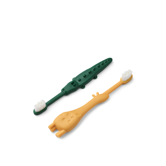 Liewood - Toddler Toothbrush - Fabio - Yellow Mellow/Garden Green