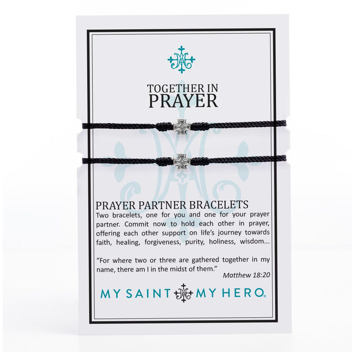Together in Prayer Bracelet Set-Silver