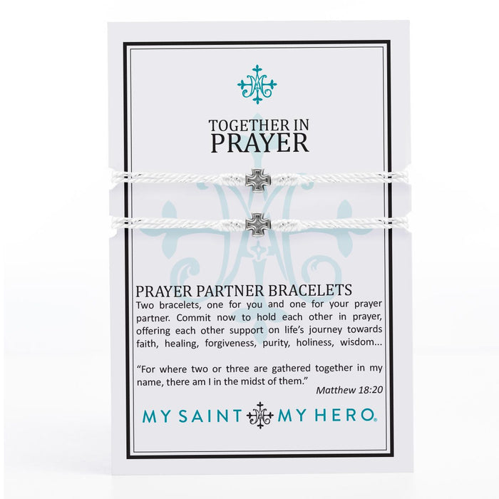 Together in Prayer Bracelet Set-Silver