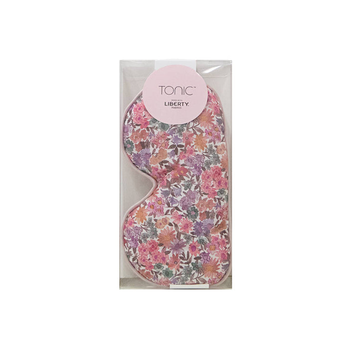 Floral patterned eye mask in packaging with 'Tonic' branding on a white background