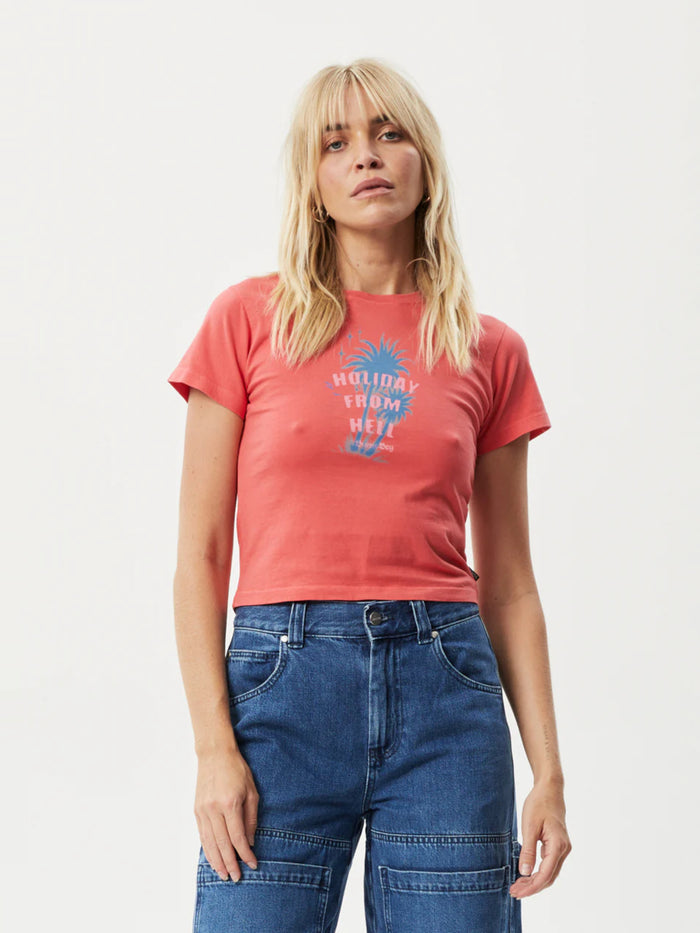 Tropics - Organic Recycled Baby T-Shirt | Washed Hibiscus-Image 1