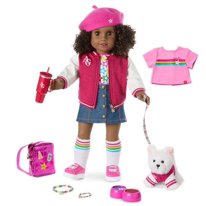 Truly Me™ 18-inch Doll #112, Puppy, Mini Backpack & Accessories AG™ Star Squad Bundle