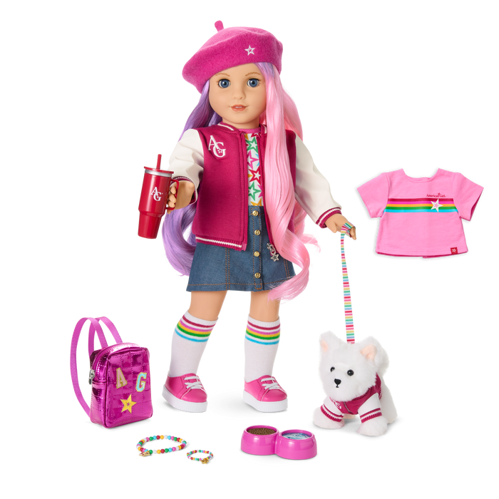 Truly Me™ 18-inch Doll #116, Puppy, Mini Backpack & Accessories AG™ Star Squad Bundle