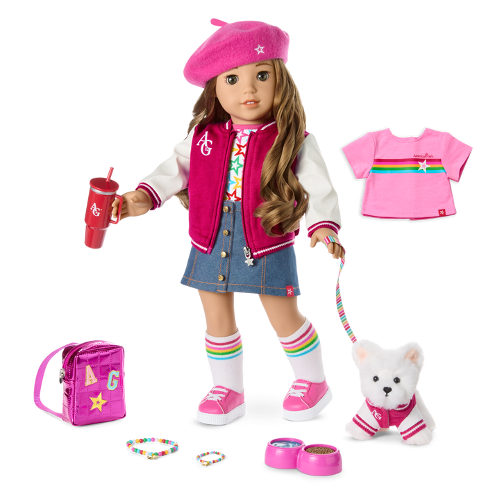 Truly Me™ 18-inch Doll #118, Puppy, Mini Backpack & Accessories AG™ Star Squad Bundle