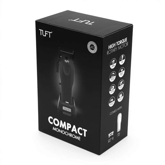 Tuft Compact Cordless Clipper- Black With White Changeable Cover