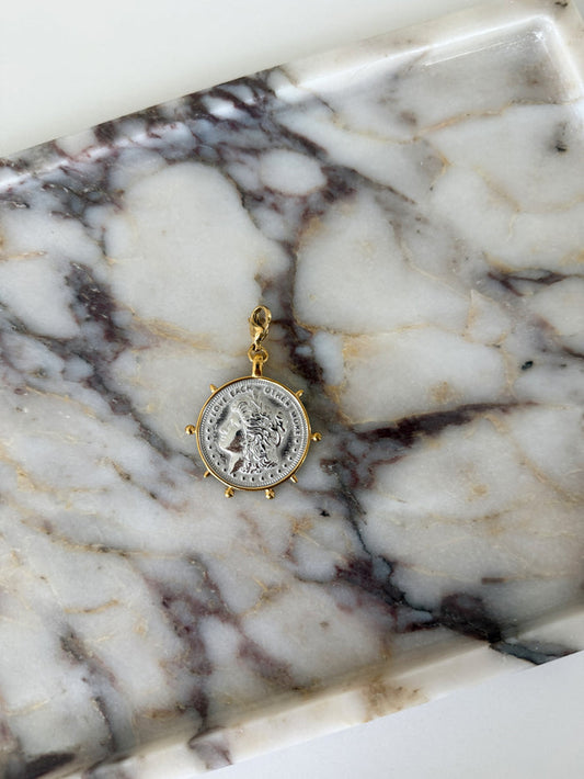 TWO TONED COIN PENDANT