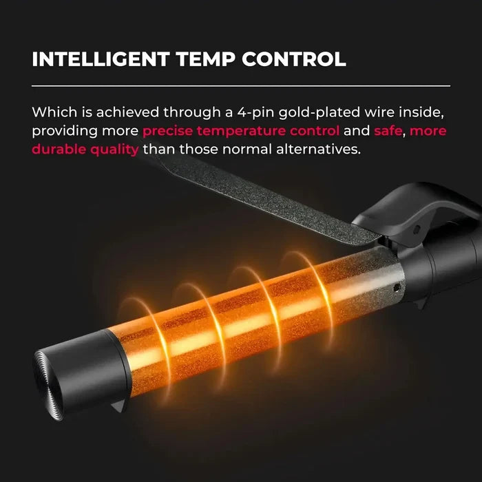 Precise heating is ensured in TYMO CUES hair curlers through intelligent gold-plated temperature control.