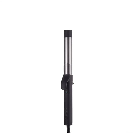 Side profile of the TYMO ROTA curling wand, showcasing its sleek barrel and modern design.