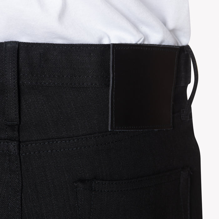 UB144 Skinny Fit 11oz Solid Black Stretch Selvedge Denim | The Unbranded Brand