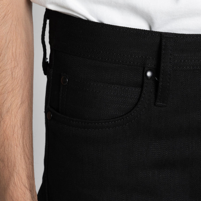 UB148 Skinny Fit - 14.5oz. Slubby Black Selvedge
