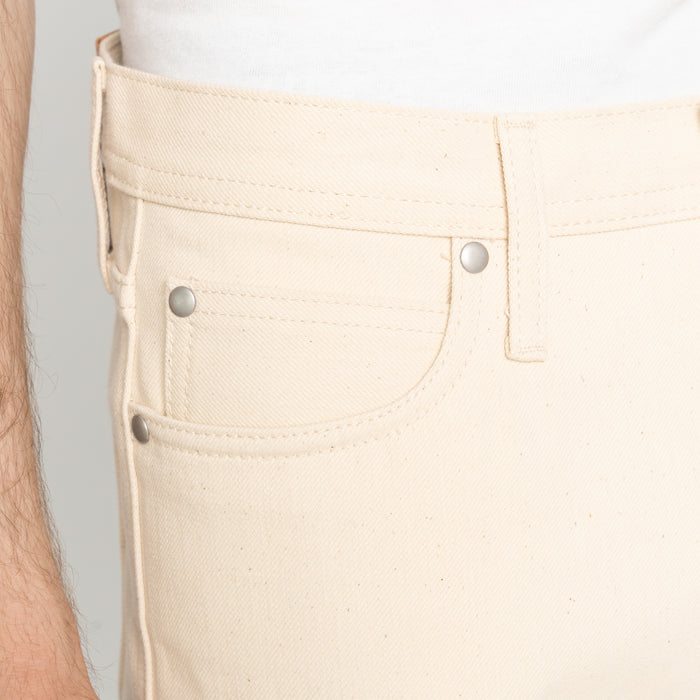 UB197 Skinny Fit - Ecru With Seed Selvedge | The Unbranded Brand