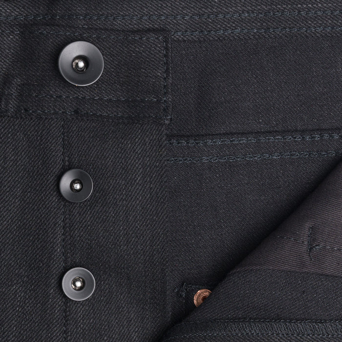 UB344 Straight Fit 11oz Solid Black Stretch Selvedge Denim | The Unbranded Brand
