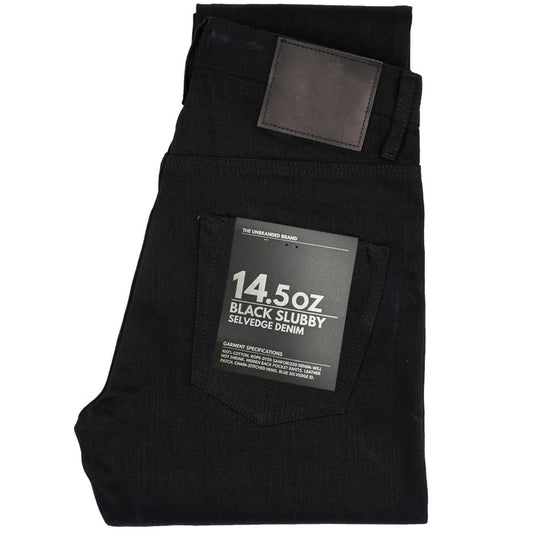 UB648 Relaxed Tapered  Fit - 14.5oz. Slubby Black Selvedge