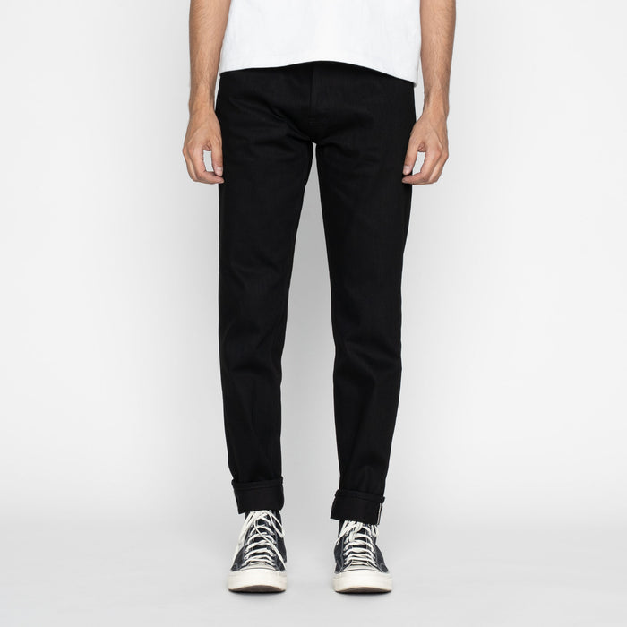 UB648 Relaxed Tapered  Fit - 14.5oz. Slubby Black Selvedge