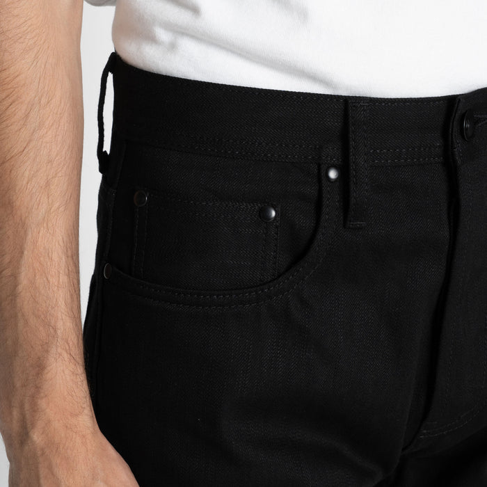 UB648 Relaxed Tapered  Fit - 14.5oz. Slubby Black Selvedge