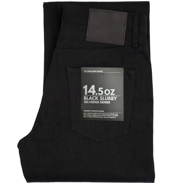 UB748 Wide - 14.5oz. Slubby Black Selvedge