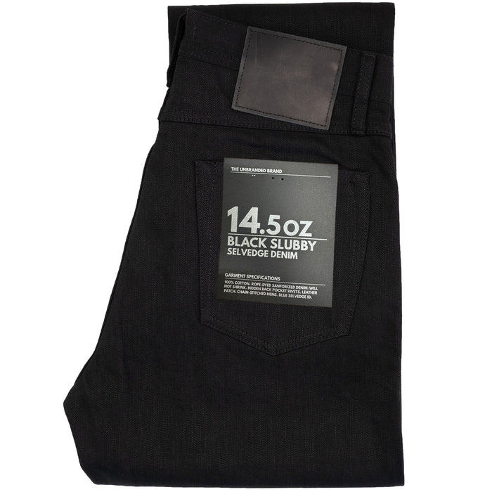 UB848 Relaxed Straight  - 14.5oz. Slubby Black Selvedge