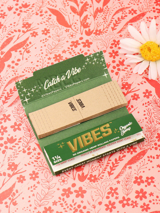 Vibes Papers 1 1/4 with Tips | Organic Hemp-Image 1