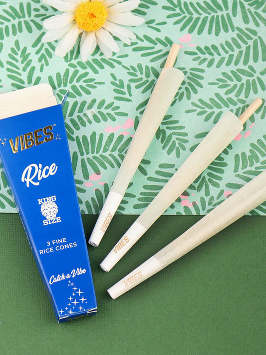 Vibes Pre-Rolled Cones KS  3 Pcs | Rice-Image 1
