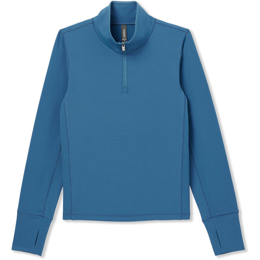 Blue Vuori - Chilled Out Half Zip with a quarter zip on a white background