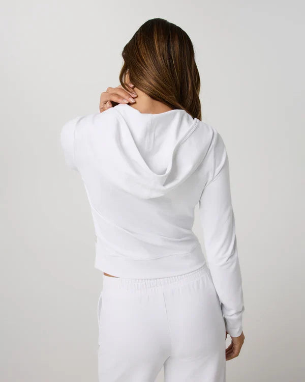 Vuori - Halo Mini Full Zip Hoodie in White