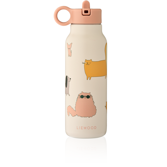 Liewood - Water Bottle - Falk - Cats And Dogs - Sandy