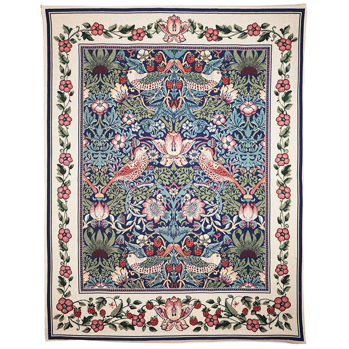 William Morris Strawberry Thief Blue - Wall Hanging 112cm x 140cm (70 rod)