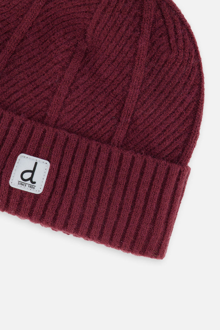 Winter Knit Hat Burgundy-3