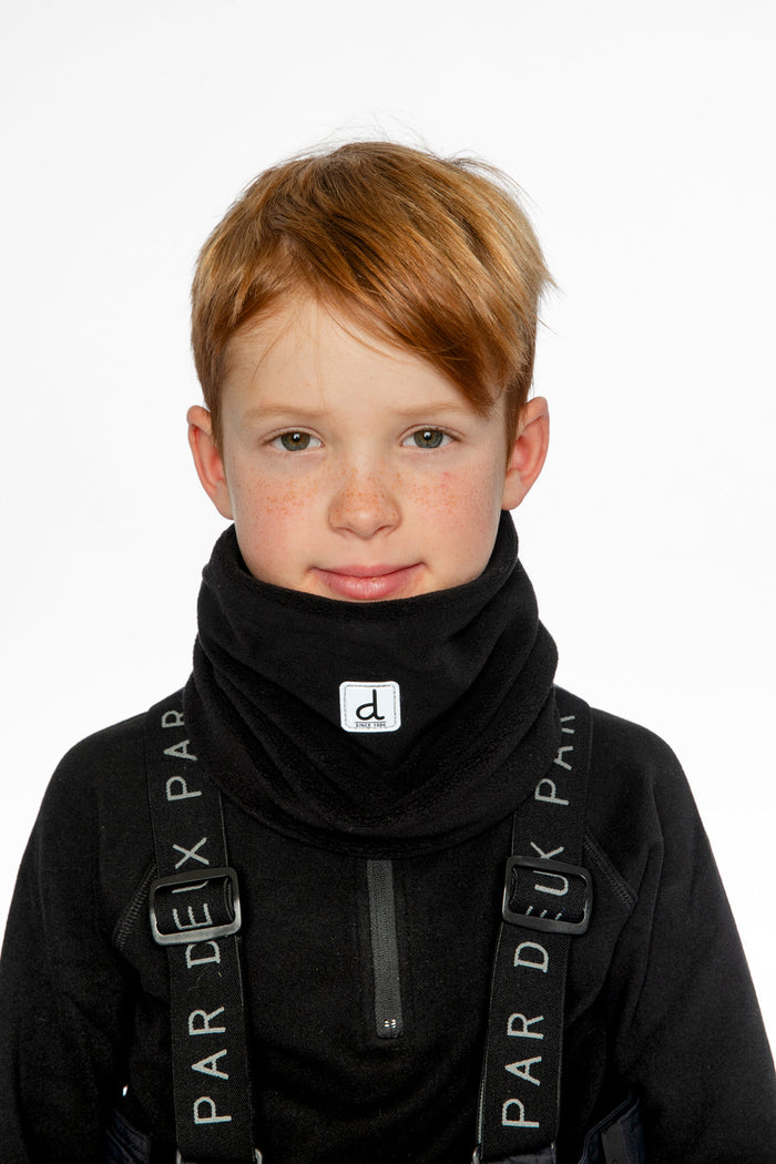 Winter Knit Neckwarmer Black-1