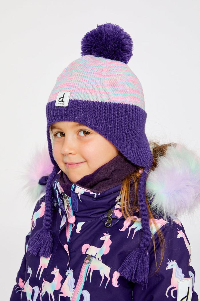 Winter Peruvian Knit Hat With Pompom Multicolored-1
