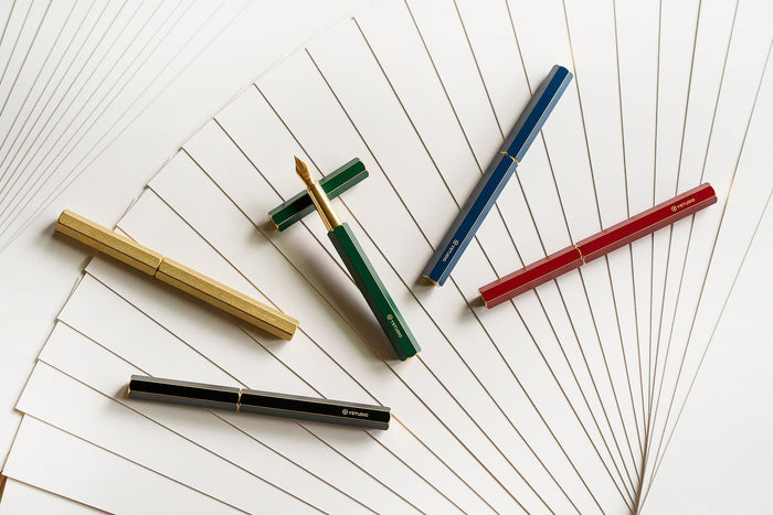 Ystudio Classic Revolve Fountain Pen - Red